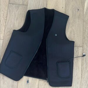 Black Heated Vest with USB Port